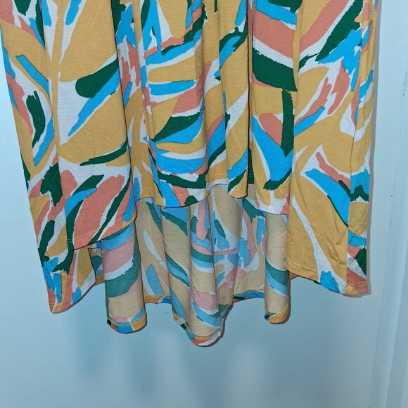 MTS Dress Sleeveless Tiered Hi Low Flowy sz L NWOT /B20 - Picture 3 of 8